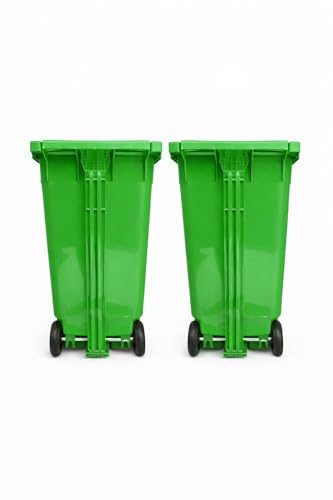 Image of ARISTO Plastic Wheel Pedal Garbage Waste Dustbin 65 LTR GREEN & GREEN (COMBO)