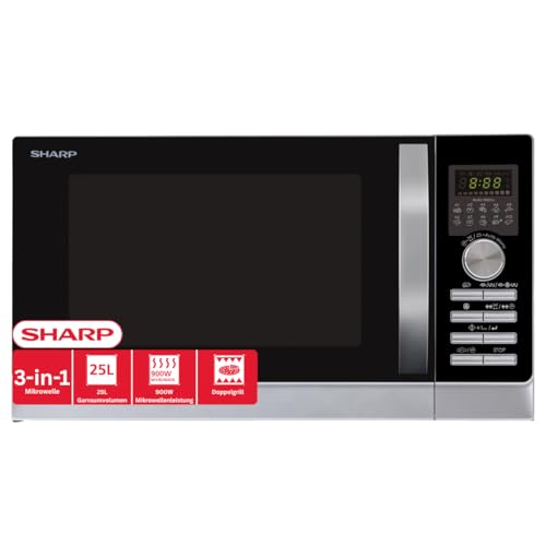 Sharp R-843INW Micro-ondes Combiné 25 litres - Argent