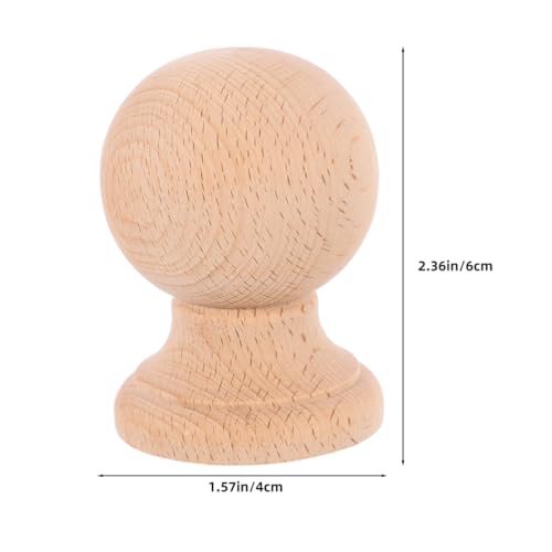 Remates de madera maciza redondos estilo romano para muebles 2