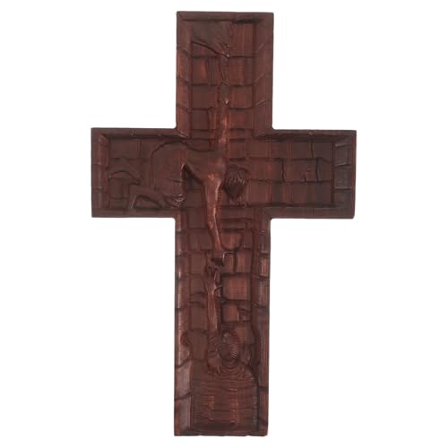Cruz de madera rústica FUNOMOCYA para crear ambientes acogedores en salones