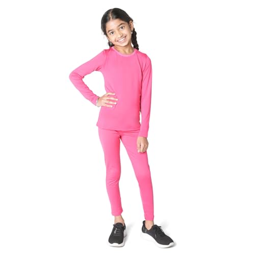 Girls Thermal Top and Bottom Underwear Set; Kids Long Johns; Base Layer Set for Cold Weather; Moisture Wicking Microfleece2