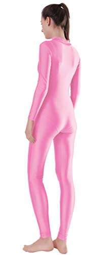 Image of speerise Women's Jumpsuits Long Sleeve Zipper Turtleneck One Piece Bodycon for Yoga Clubwear