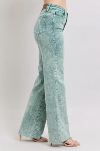 Judy Blue High Rise Garment Dyed Raw Hem Dad Jeans4