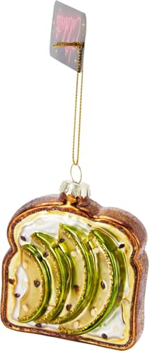 Christbaumschmuck Toast mit Avocado aus Glas Adventskranz Lustig Anhänger Küche Weihnachten Geschenk Deko Christbaumschmuck Toast mit Avocado aus Glas Adventskranz Lustig Anhänger Küche Weihnachten Geschenk Deko