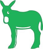 Âne Burro Catalan autocollant sticker adhésif (Vert, 4 cm)