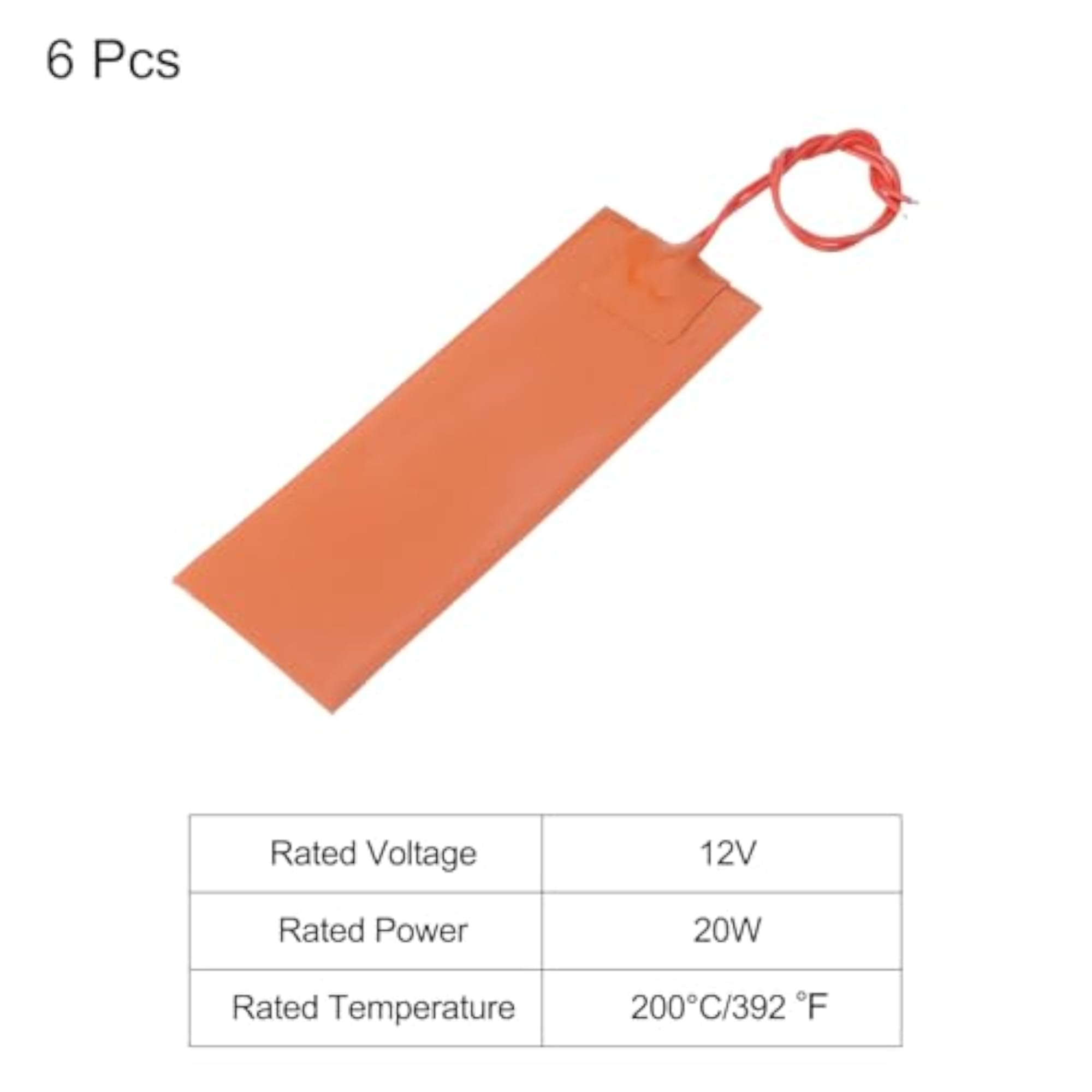 Silicone Heating Pad, Flexible Heating Plate, Pack of 6