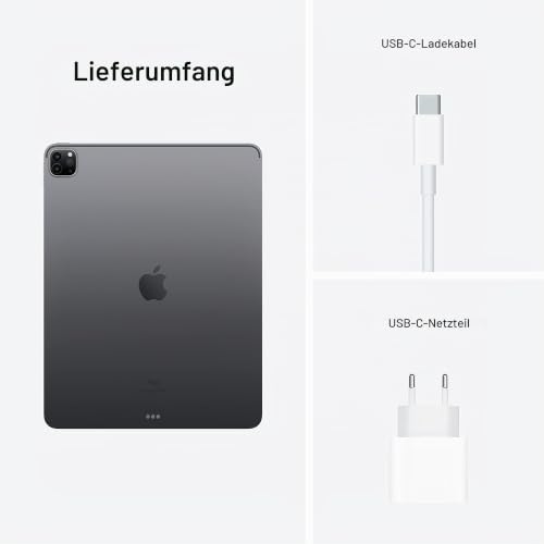 Apple iPad Pro 2021 (12,9-Zoll, Wi-Fi + Zellular, 256GB) - Space Grau (Generalüberholt) – Ansicht 6