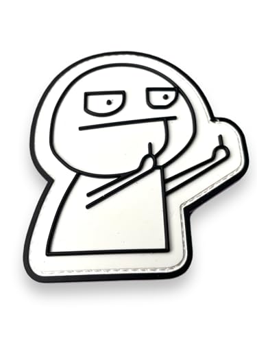 Jestik PVC Patch, Funny Patches, Humorous Tactical Morale Patch with Hook and Loop Fastener, Cute Patches for Backpacks, Military Uniforms, Jeans, Jackets, Vests, Hats & More - Mid Finger