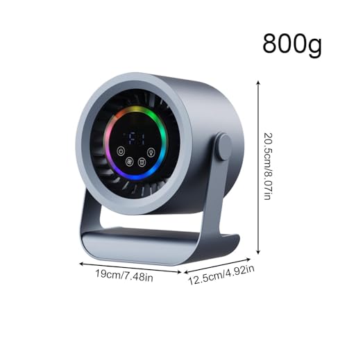Petit ventilateur de bureau LED rechargeable et pliable