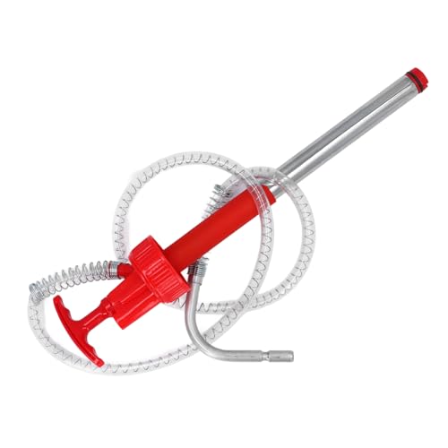 Jeffergarden Transferencia de Bomba de Aceite, Bomba Manual Portátil a Prueba de Fugas para Tambor de 20 Litros, con Manguera de 50 Pulgadas, Boquilla Antigoteo, Material Pp de Acero Inoxidable,