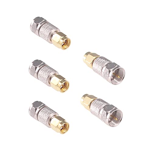 5 adaptadores SMA macho a F tipo macho coaxial RF miniatura 1