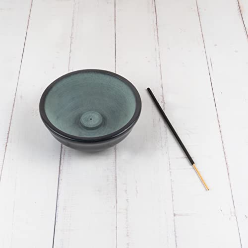 Kaizen Casa Incense Holder, Incense Burner Bowl For Stick, Stone Incense Ash Catcher For Home ,Office ,Yoga Meditation. (4.5" X 4.5" X 1.75") #TOP5