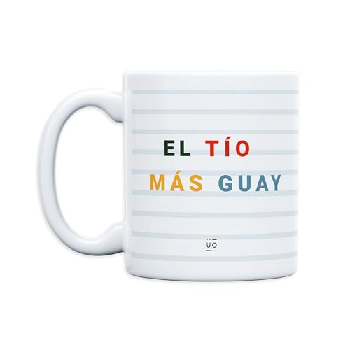 UO Caneca de presente com mensagem caneca o tio mais bonito, presente para tios, presente original irmãos, presente amigo invisível original, 350 ml, cerâmica