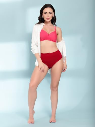 Image of Shasmi Women's Super Combed Cotton Mid Low High Rise Coverage Hipster Full Briefs Breathable with Concealed Waistband Ladies Underwear Panties (Hipster 8901)