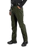KFUBUO Men's Lightweight Ripstop Stretch Tactical Pants, Water Resistant Work Cargo Pants for Outdoor Relaxed Fit Green