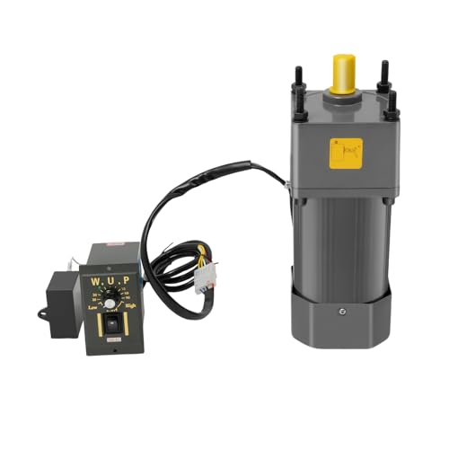 110V 250W AC Gear Motor, Single-Phase Variable Speed Electric Motor with Reduction Gearbox, 0-270 RPM High Torque Reversible Motor for Industrial & DIY Applications (5K Gear Ratio)