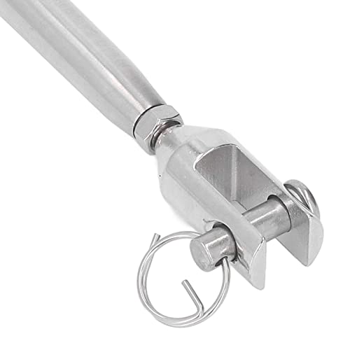 Tensores para cables de acero M8 (5/16"), paquete de 2, acero inoxidable, diseño con quijada a quijada para tensión de cables y uso marino miniatura 7
