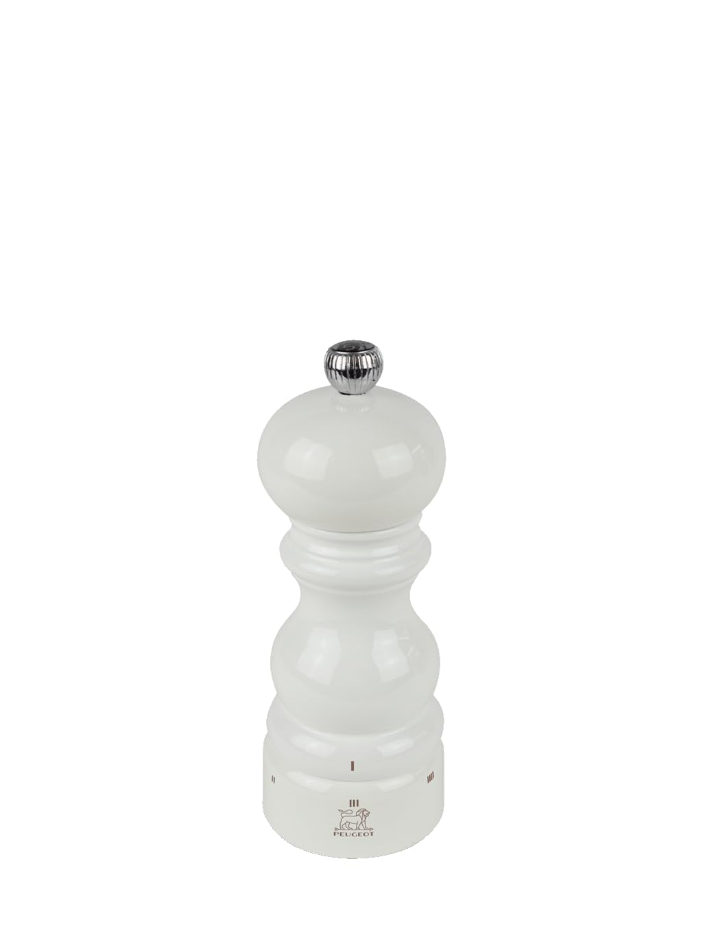 PEUGEOT - Moulin à Sel Paris u'Select 15 cm - 6 Réglages de Moutures - Innovation Sel Glace, Mécanisme Zirlion - En Bois Labellisé PEFC - Fabrication Française - Coloris Laqué Blanc