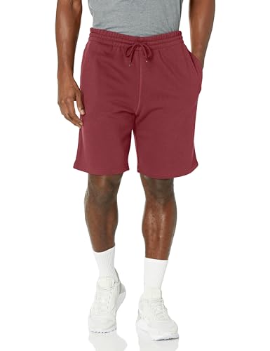 Reebok Men's Identity Fleece Shorts, Classic Maroon/Black, S