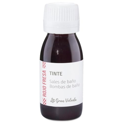 Tinte Liquido Rojo Fresa para Sales y Bombas de Baño | Colorante Intenso y Cálido | Ideal para Crear una Experiencia Aromática Dulce y Vibrante | 1000 ml