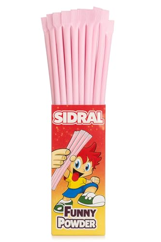 Cañas SIDRAL 80 un. - Cañas de azúcar de Sabor fresa de color rosa., Cañas Pica Pica, Cañas Dulces - Explosión de sabor en la boca.