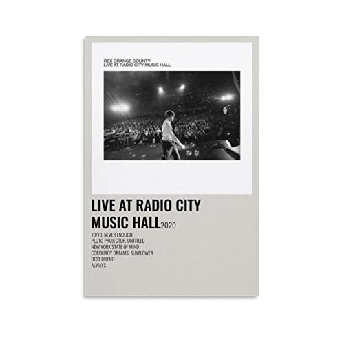 Poster Rex Orange County Radio City Music Hall 2020 cadeau idéal pour fan de musique