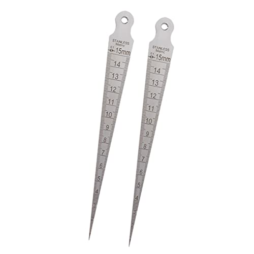 NAMOARLY Welding Inspection Gauge Set 2pc Taper Metric Gauge for Welding Depth Measurement