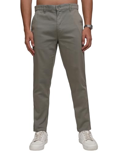 Image of Highlander Men's Slim Fit Formal Trousers | Ankle Length |Smart Trousers for Men | Chino Trousers for Men|Elegant Design | Comfortable Fabric for Daily Work & Formal Occasions