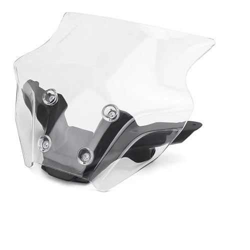 Déflecteur vent pour MT 09 2024 plastique noir gris clair avec support pare-brise transparent