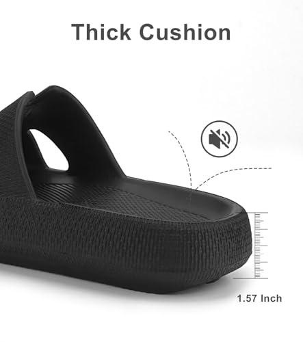 Cloud Slides for Women and Men Cushion Recovery Pillow Sandals, Memory Foam House Shower Slippers for Woman, Non-Slip Comfort Quick Drying3