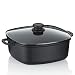 Produktbild kela Schmorpfanne 28 cm hoher Rand ATURA, Induktion Servierpfanne mit Deckel 6 L, Aluguss keramisch beschichtet, Paella Pfanne, Schwarz