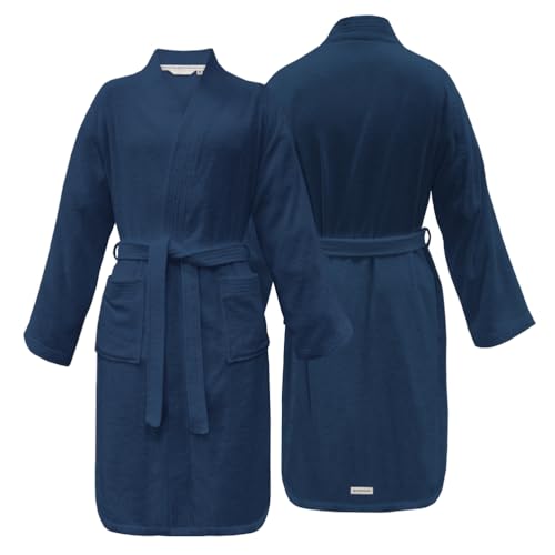 Albornoz de kimono Tom Tailor de algodon Premium azul marino talla S 3
