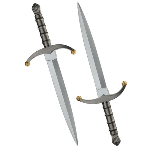 Dress Up America Foam Battle Dagger Set 2 Pack 15.5 Inch Costume Daggers for Pirate Medieval Fantasy Warrior & Cosplay Costumes | Lightweight Foam Prop Weapon Accessory