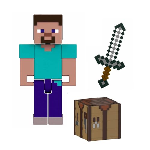 Mattel Minecraft Action Figure & Accessories 2-Pack with Steve in 3.25-inch Scale, Collectible Toy Set - image 8