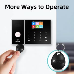 Alarmanlage für Zuhause, 4G/GSM WLAN-Einbruchmeldeanlage mit Sirene, PIR-Bewegungsmelder, Tür- und...