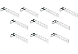 Gedotec Wand-Befestigung mit Kipp-Sicherung zur Befestigung von Möbel & Schränke | Anschraubwinkel zum Schrauben - H7901 | Stahl verzinkt | 77 x 21 x 15 mm | 10 Stück - Winkel-Verbinder mit Langloch