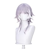 KIRA KIRA Cipher Wig Game Honkai: Star Rail Cipher Wig 60cm Long Straight Blue Gray Highlights Hair for Halloween Cosplay Party