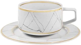 Vista Alegre - Juego de 4 tazas de té y platillo de porcelana Carrara