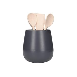 KitchenCraft Serenity keukengerei houder, ijzer, grijs, 16 x 16,5 cm