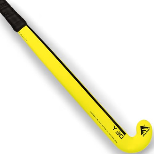 Image of A L F A Y30 Limited Edition Carbon, Kevlar and Glass Fibre Composite Hockey Stick with Stick Bag (Yellow, 37 Inches)
