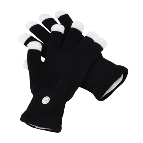 Guantes Que Se Iluminan,Mitones Ajustables Con 7 Colores Brillantes - Luces LED Incorporadas,Para Navidad, Rellenos Para Calcetines Para Niño, Papá, Niñas, Adolescentes, Adultos, Cumpleaños Y