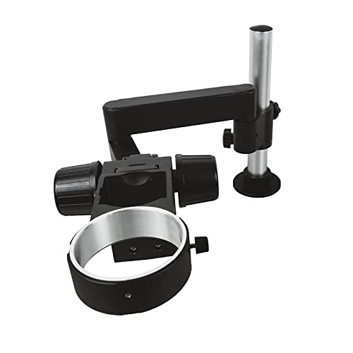 Gringoo Microscope Articulating Arm Stand, Black, 76mm, 510mm Max Length, 360 Rotatable, LED Light, Metal, Microscope Accessory