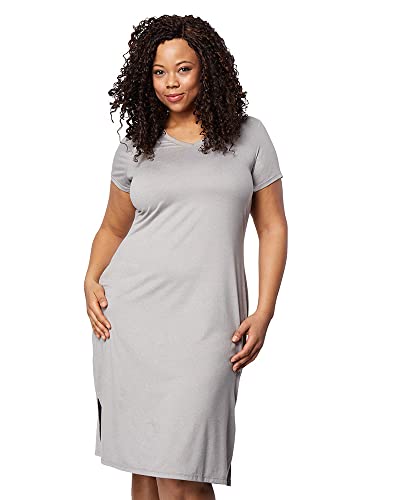 Image of 32 DEGREEES Women's Cool T-Shirt Dress | Moisture Wicking | Ultra-Soft | Anti - Odor | Side Slits