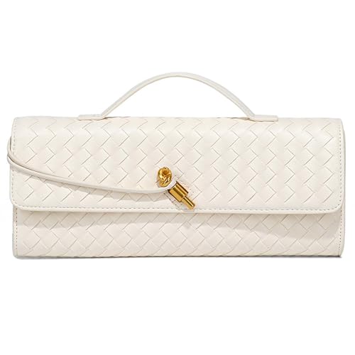 Woven Clutch Purses for Women Evening Bag Handmade Leather Shoulder Handbag Fashion Crossbody Purse