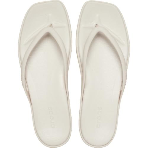 Image of Crocs Women's Miami Flip Flops | Square Toe Flat | 360 Degree Comfort | Croslite Foam Footbed