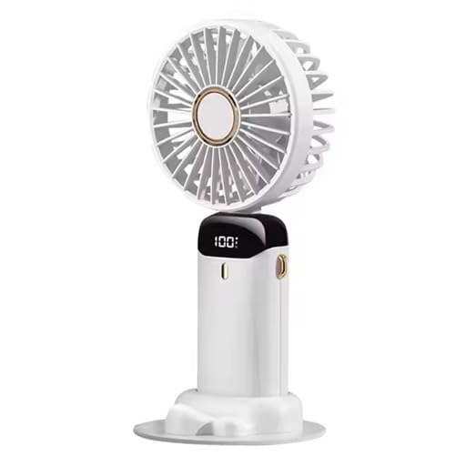 Image of Hand Fan Rechargeable, Handheld fan for Makeup, Electric Fan Portable, Mini Fan for Makeup for Women, Small Fan for ace, Travel, Battery, usb charging, High Speed