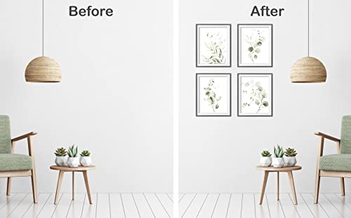 Vivegate-Light-Botanical-Plant-Wall-Art-Prints-Set-of-4-Plant-Wall-Decor-Prints-Floral-Kitchen-Flower-Leaves-Wall-Art-Boho-Leaf-Eucalyptus-Large-11X14-Light-Green
