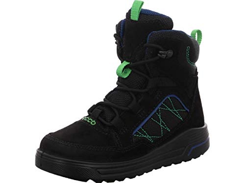 ECCO Jungen URBAN SNOWBOARDER Hohe Sneaker Mid-cut Boot, Schwarz (Black/Poseidon 59626), 27 EU