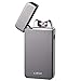 Plasma Lighter USB Rechargeable Windproof Lighter Electric Cigarette Lighter Dual X Arc Lighter (Classic Black)