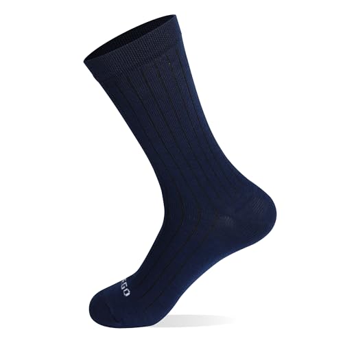 Image of Unisex Pure Cotton Combed Regular Fit Ribbed Crew Socks | Soft Breathable Socks for Men and Women | Ideal for Office Wear, Casual Outfits & Daily Use